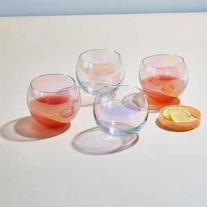NIB iridescent European glass bubble tumblers 🫧